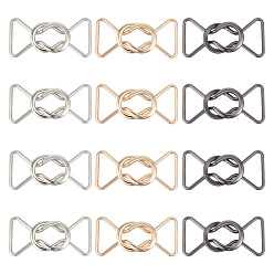 (52) Непрозрачная лаванда 12шт 3 цвета пряжки из сплава, застежка для ремня для аксессуаров для женских ремней своими руками, 8 форму, разноцветные, 24x60x7 мм, внутренний диаметр: 38.5x24.5 мм, 4 шт / цвет