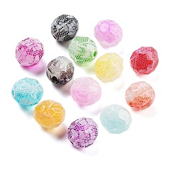 (52) Непрозрачная лаванда Окрашенные акриловые бусины , круглые, разноцветные, 14x13.5 мм, отверстие : 2.5 мм