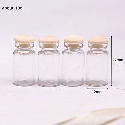 Прозрачный Миниатюрные украшения из стеклянных бутылок, аксессуары для домашнего кукольного домика с микро-ландшафтом, притворяясь опорными украшениями, прозрачные, 12x27 мм, 4 шт / пакет