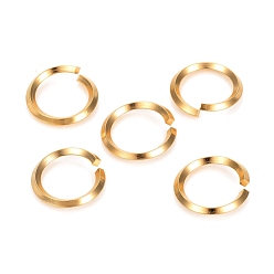 Золотой 304 из нержавеющей стали открыты кольца прыжок, круглые, золотые, 12 датчик, 15x2 мм, внутренний диаметр: 11 мм