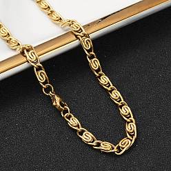 Золотой Ионное покрытие (ip) 304 ожерелья цепи lumachina из нержавеющей стали, с карабин-лобстерами , золотые, 19.76 дюйм (50.2 см)