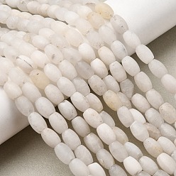 Белый Нефрит Бусины из натурального белого нефрита, матовые, рис, 9~11x7~8 мм, отверстие : 1 мм, около 35~36 шт / нитка, 14.37''~14.57'' (36.5~37 см)