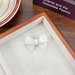 Белый Бантик из ацетата целлюлозы (смола) и женские заколки для волос из кожи аллигатора, аксессуары для волос для девочек и женщин, белые, 27x43 мм