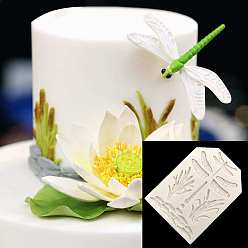 Random Color DIY Dragonfly & Grass & Rock Food Grade Silicone Molds, Fondant Molds, Resin Casting Molds, for Chocolate, Candy, UV Resin & Epoxy Resin Craft Making, Random Color, 136x100x7.8mm, Inner Diameter: 21~60x6~86.5mm