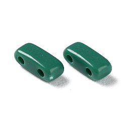 Medium Sea Green Opaque Acrylic Slide Charms, Rectangle, Medium Sea Green, 2.3x5.2x2mm, Hole: 0.8mm