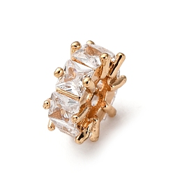 Золотой Латунные микропаве из прозрачного кубического циркония, плоско-круглые, без кадмия и без свинца, стойки покрытие, долговечный, золотые, 10x4.5 мм, отверстие : 1.6 мм