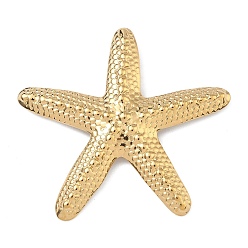 Золотой 304 из нержавеющей стали большие кулоны, прелести морская звезда, ионное покрытие (ip), золотые, 48x51x4 мм, отверстие : 2.5 мм