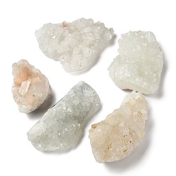 Gemstone Pépites brutes pierre de guérison naturelle apophyllite, spécimen minéral décoration de la maison, 92~130x60~108x23~47mm