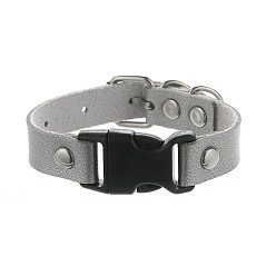 Серебро Браслеты из искусственной кожи, сплава и пластика для мужчин и женщин, платина, серебряные, 9-7/8 дюйм (25 см)