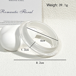 Прозрачный Модные браслеты из смолы для женщин, кольцо, прозрачные, внутренний диаметр: 2-3/8 дюйм (6 см)