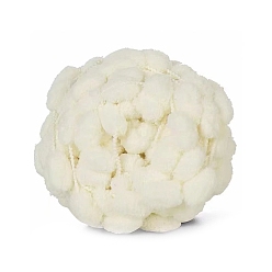 Beige Pom-Pom-Grobgarn, Armstrickgarn, superweiches Jumbo-Chenille-Polyestergarn, für Decken Kissen Dekoration Projekte, beige, 30 mm, ca. 27.34 Yards (25 m)/Knüll