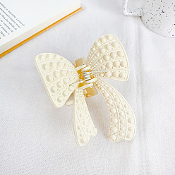 Белый Пластиковые заколки для волос с большими когтями и бантом, аксессуары для волос для женщин и девочек, белые, 105x80 мм