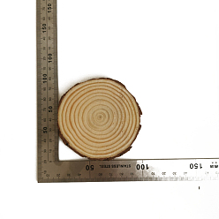 Темно-Золотистый Деревянные ломтики, свадебные рождественские украшения, плоско-круглые, темные золотарник, 70~80x10 мм