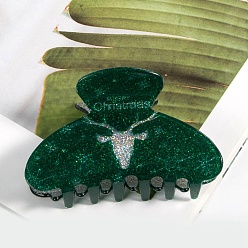 Deer Christmas Theme Plastic Claw Hair Clips, Deer, 86x52x43mm