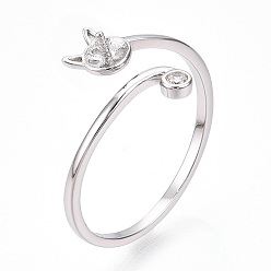 Платина Родиевое покрытие 925 серебро 925 пробы с микропаве из циркония, открытая застежка на манжету, за половину пробурено бисера, фитинги с кольцевыми креплениями и перламутровым седлом, с печатью s925, кошка, платина, размер США 5 1/2 (16.1 мм), штифт: 0.032 дюйм (0.8 мм), лоток: 4.5 mm в диаметре, cat: 5x5x1.5 мм.