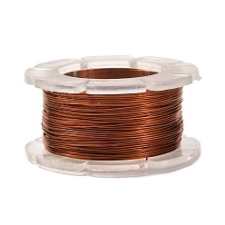 Седло Коричневый Круглая медная проволока, для изготовления ювелирных изделий, долговечный, седло коричневый, 24 датчик, 0.5 мм, около 39.37 футов (12 м) / рулон.