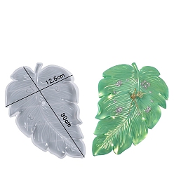 Leaf DIY Silicone Molds, Resin Casting Molds, For UV Resin, Epoxy Resin Jewelry Making, White, Leaf, 300x126x20mm