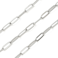 Нержавеющая Сталь Цвет 304 кабельные цепи из нержавеющей стали, пайки, с катушкой, цвет нержавеющей стали, 9x3.5x0.8 мм