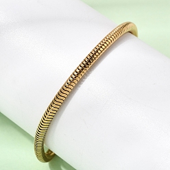 Настоящее золото 18K 304 браслеты из змеиной цепи из нержавеющей стали для женщин, ионное покрытие (ip), долговечный, реальный 18 k позолоченный, 6.69 дюйм (17 см), ширина 3мм
