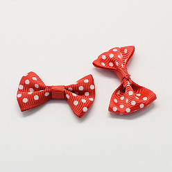 Красный Аксессуары костюма из ткани, точка печатается Grosgrain бантом, красные, 23x36x7 мм , около 500 шт / мешок