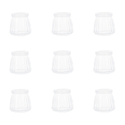 Clear Glass Jar Bead Containers, with Plastic Stopper, Clear, 6.85x6.8cm, capacity: 100ml(3.38 fl. oz), 10pcs/box