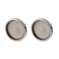 Нержавеющая Сталь Цвет 201 Выводы серьги из нержавеющей стали шпилька, плоско-круглые, с 316 нержавеющей стали, цвет нержавеющей стали, лоток : 12.5 мм, 14 мм, штифты : 0.8x11 мм