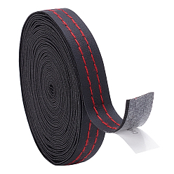 Красный 5м самоклеящаяся накладка на салон автомобиля из кожи, красные, 14 мм