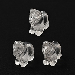 Собака Китайский зодиак натуральный кварцевый кристалл резные бусины, бусины из горного хрусталя с животными, собака, 19x21x9 мм, отверстие : 1 мм