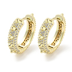 Doré  Micro cuivres ouvrent zircons boucles d'oreilles, or, 17x4.5x19mm