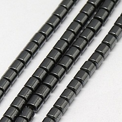Non-magnetic Hematite Non-magnetic Synthetic Hematite Beads Strands, Column, Grade A, 2x2mm, Hole: 1mm, about 200pcs/strand, 16 inch