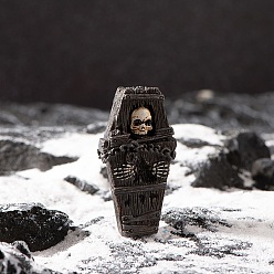 Другие Миниатюрные фигурки из смолы на Хэллоуин, аксессуар для кукольного домика, гроб, 49x25 мм