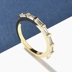 Прозрачный Кольца для женщин с микропаве из латуни и кубическими цирконами, долговечный, стойки покрытие, без свинца и без кадмия, реальный 18 k позолоченный, прозрачные, 2 мм, внутренний диаметр: 16.6 мм