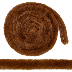 Sienaerde Imitations-Kaninchenhaarbänder, Kleidungszubehör, Sienaerde, 2 Zoll (50 mm), ca. 5.47 Yards (5 m)/Stk