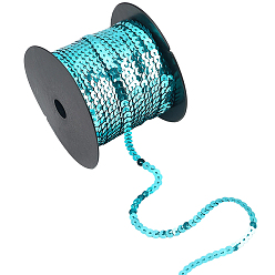 Темно-Голубой 1 рулон ПВХ-бусин с пайетками, для аксессуара одежды, глубокое синее небо, 1/4 дюйм (6 мм), около 100.00 ярдов (91.44 м) / рулон