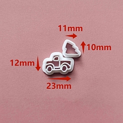 Car Christmas Plastic Molds, Clay Cutters, Clay Modeling Tools, for Earring Making, Car, 1~1.2x1.1~2.3cm