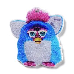 Пингвин Акриловые подвески, пингвин, 34.5x30x2.5 мм, отверстие : 1.5 мм