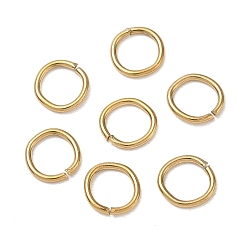 Echt 18 k vergoldet 304 Edelstahl offenen Ringe springen, echt 18 k vergoldet, 8x1 mm, Innendurchmesser: 6 mm, 18 Messgerät