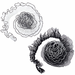 (52) Непрозрачная лаванда 2шт. 2 цвета 2-слойная полиэстеровая плиссированная кружевная отделочная лента, отделка из органзы, для декоративной одежды своими руками, разноцветные, 3-1/8 дюйм (80 мм), около 3 ярдов/шт., 1 шт / цвет