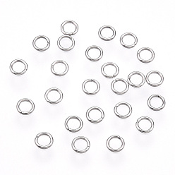Stainless Steel Color 304 Stainless Steel Open Jump Rings, Stainless Steel Color, 24 Gauge, 3x0.5mm, Hole: 2mm, Inner Diameter: 2mm