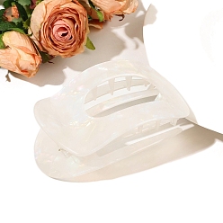 Бежевый Овальные заколки для волос из ацетата целлюлозы, аксессуары для волос для женщин и девочек, бежевые, 100x65 мм