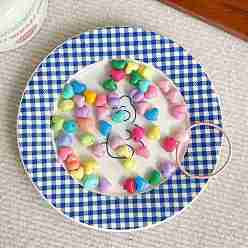 (52) Непрозрачная лаванда Акриловые бусины, сердце, разноцветные, 9.8x12.2x9.1 мм, отверстие : 2.5 мм, Около 877 шт / 500 г