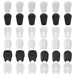 (52) Непрозрачная лаванда 180шт 9 пластиковые наконечники шнура, торцевая крышка конической формы с запирающейся крышкой, шнурок для застежки-молнии, запирающий концы шнура, разноцветные, 17.5~37x11~15.5x5~11 мм, внутренний диаметр: 5 мм, 20 шт / стиль