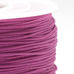 Medium Violet Red Polyester Cords, Medium Violet Red, 0.5~0.6mm, about 131.23~142.16 yards(120~130m)/roll