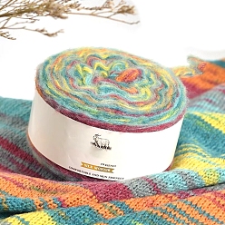 Средний Бирюзовый Пряжа для вязания градиентный шелк мохер, для одежды шарфы свитера шали шапки, средне бирюзовый, 0.5~1 мм, около 273.40 ярдов (250 м) / моток