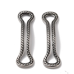 Antique Silver 304 Stainless Steel Linking Ring with Bar, Antique Silver, 48x13x2.5mm, Hole: 41.5x6.5mm