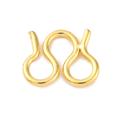 Настоящее золото 18K 304 из нержавеющей стали S-крюк пряжки, м застежками, реальный 18 k позолоченный, 6.5x8x1 мм