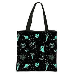 Ghost Gothic Printed Polyester Shoulder Bags, Square, Ghost, 71.5cm, Bag: 395x395cm
