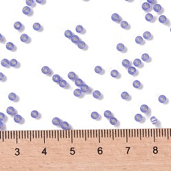(RR649) Dyed Violet Silverlined Alabaster MIYUKI Round Rocailles Beads, Japanese Seed Beads, 8/0, (RR649) Dyed Violet Silverlined Alabaster, 8/0, 3mm, Hole: 1mm, about 2111~2277pcs/50g