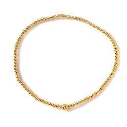 Золотой Женские эластичные браслеты из латуни и акрила с бусинами ко Дню Святого Патрика, круглые, золотые, 6.89 дюйм (17.5 см)