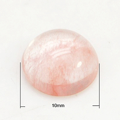 Стеклянный Камень Арбуза Арбуз каменные кабошоны, полукруглые / купольные, 10x4~5 мм